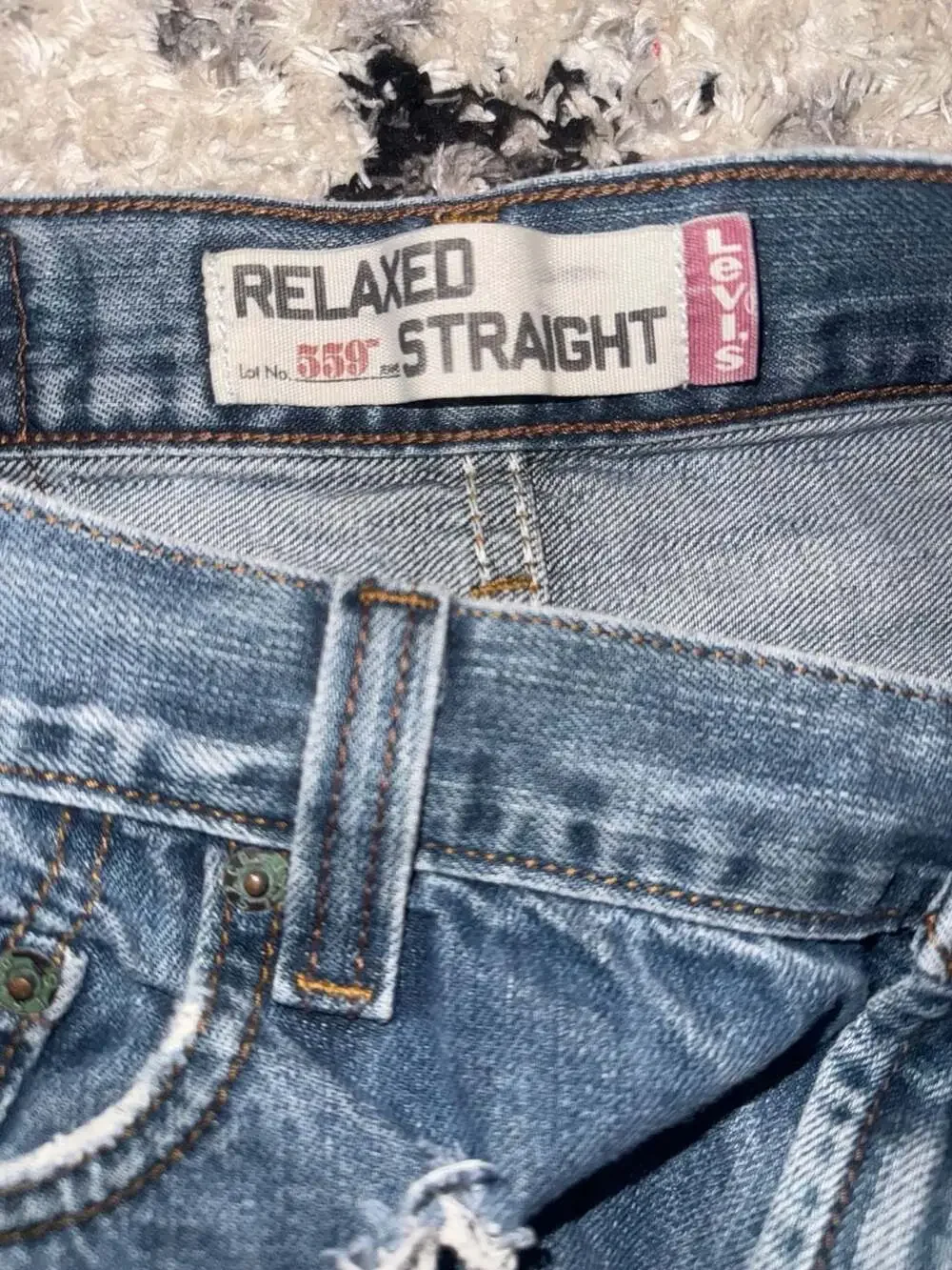Levi's 559 Relaxed Straight Distressed Denim Cut-Off Shorts